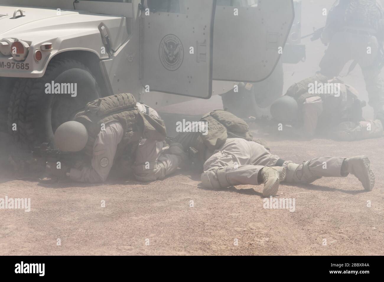 BST-18 membres de l'équipe de BORTAC à El Paso, Texas, où ils reçoivent des techniques de formation avancées avant de se déployer en Irak Banque D'Images