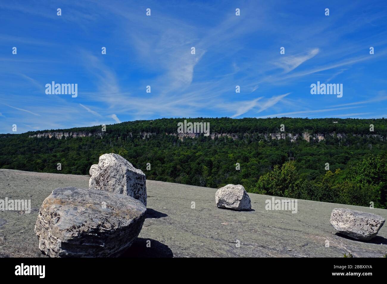 Réserve du parc national du Minnewaska, réserve de Mohonk, Hudson Valley, New York. Banque D'Images