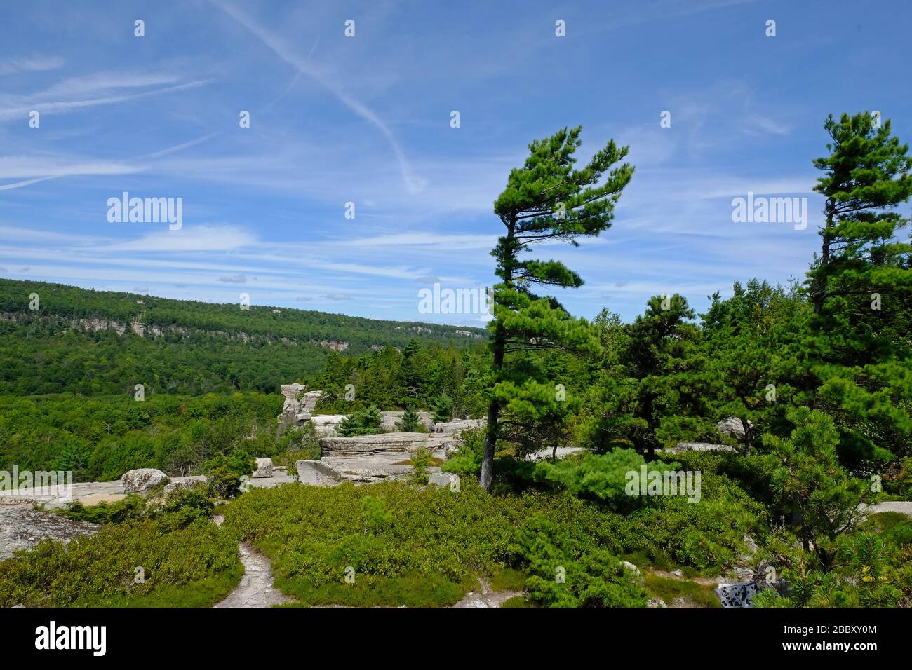 Réserve du parc national du Minnewaska, réserve de Mohonk, Hudson Valley, New York. Banque D'Images