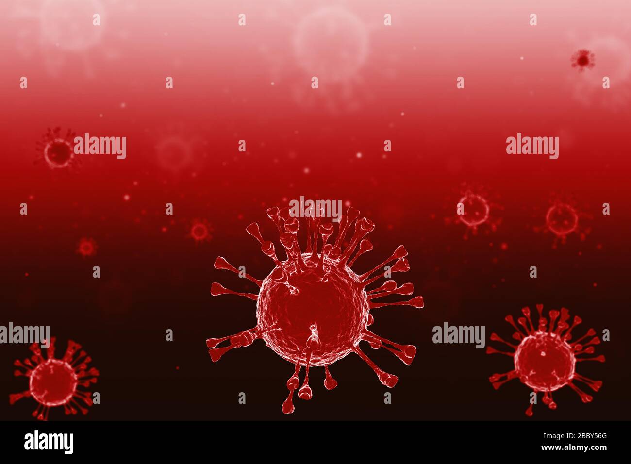 La conception du concept Covid SARS Mers virus 3D Illustration rend pour l'arrière-plan. Banque D'Images
