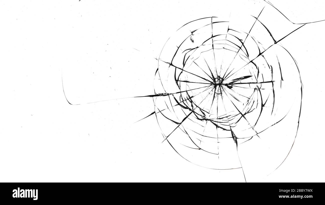 Trous de billes en verre sur fond blanc Banque D'Images