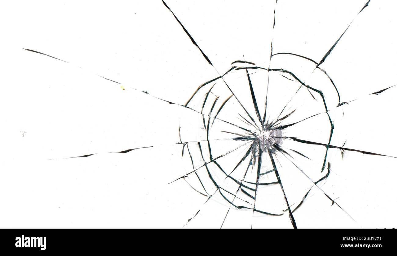 Trous de billes en verre sur fond blanc Banque D'Images