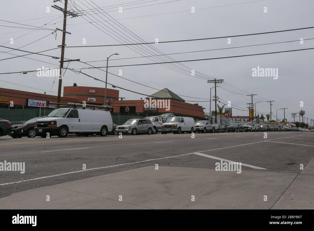 Vue générale du magasin Nipsey hussle Marathon, situé au 3420 W Slauson Ave F, à la suite de la pandémie de COVID-19 du coronavirus, le mardi 31 mars 2020 à Los Angeles, Californie, États-Unis. (Photo par IOS/Espa-Images) Banque D'Images