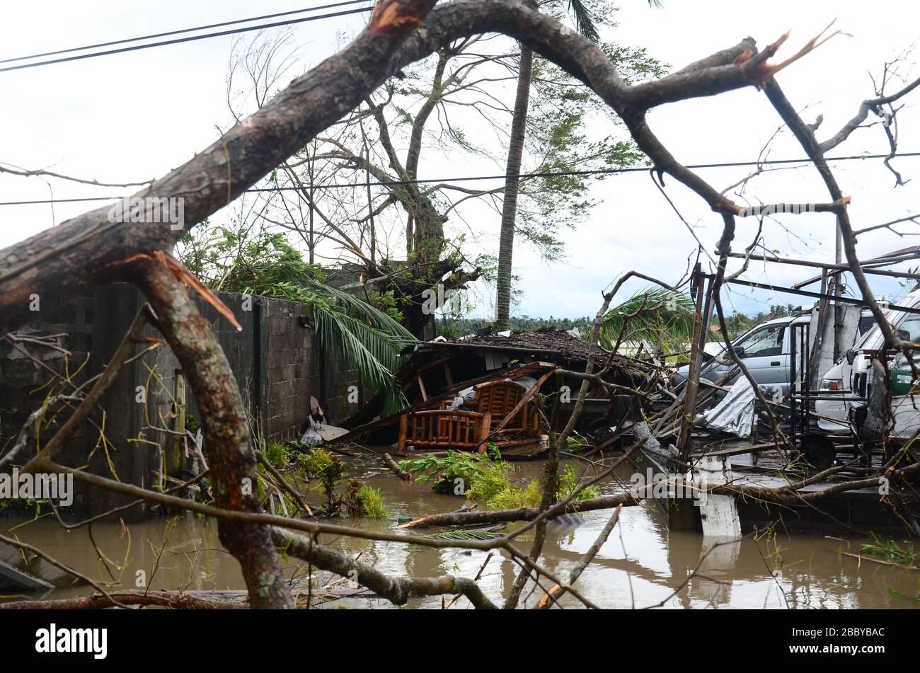 Séquelles du typhon philippin Banque D'Images