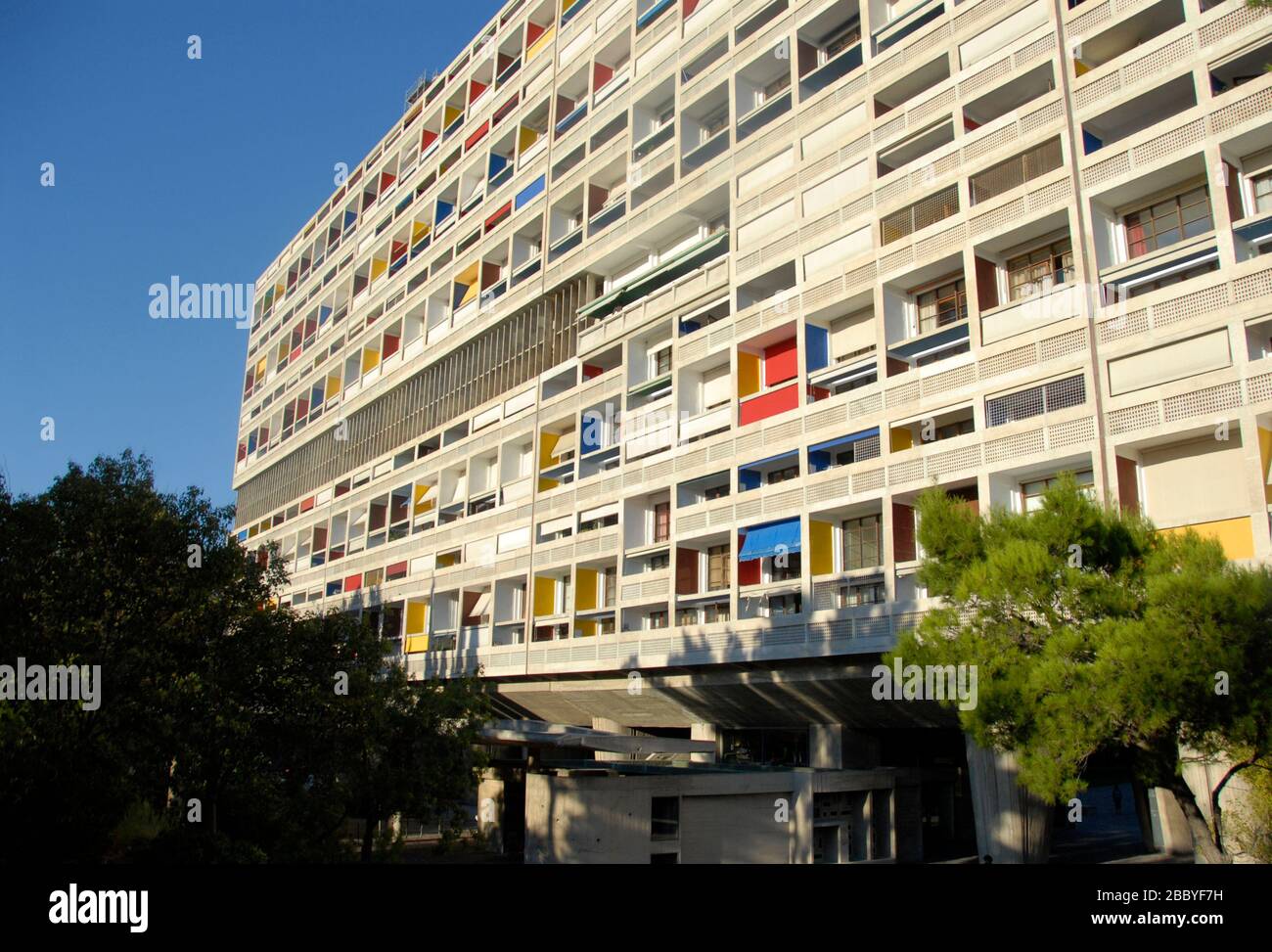 La Cité Radieuse le Corbusier, Marseille, Bouches-du-Rhône, Provence-Alpes-Côte d'Azur, France Banque D'Images