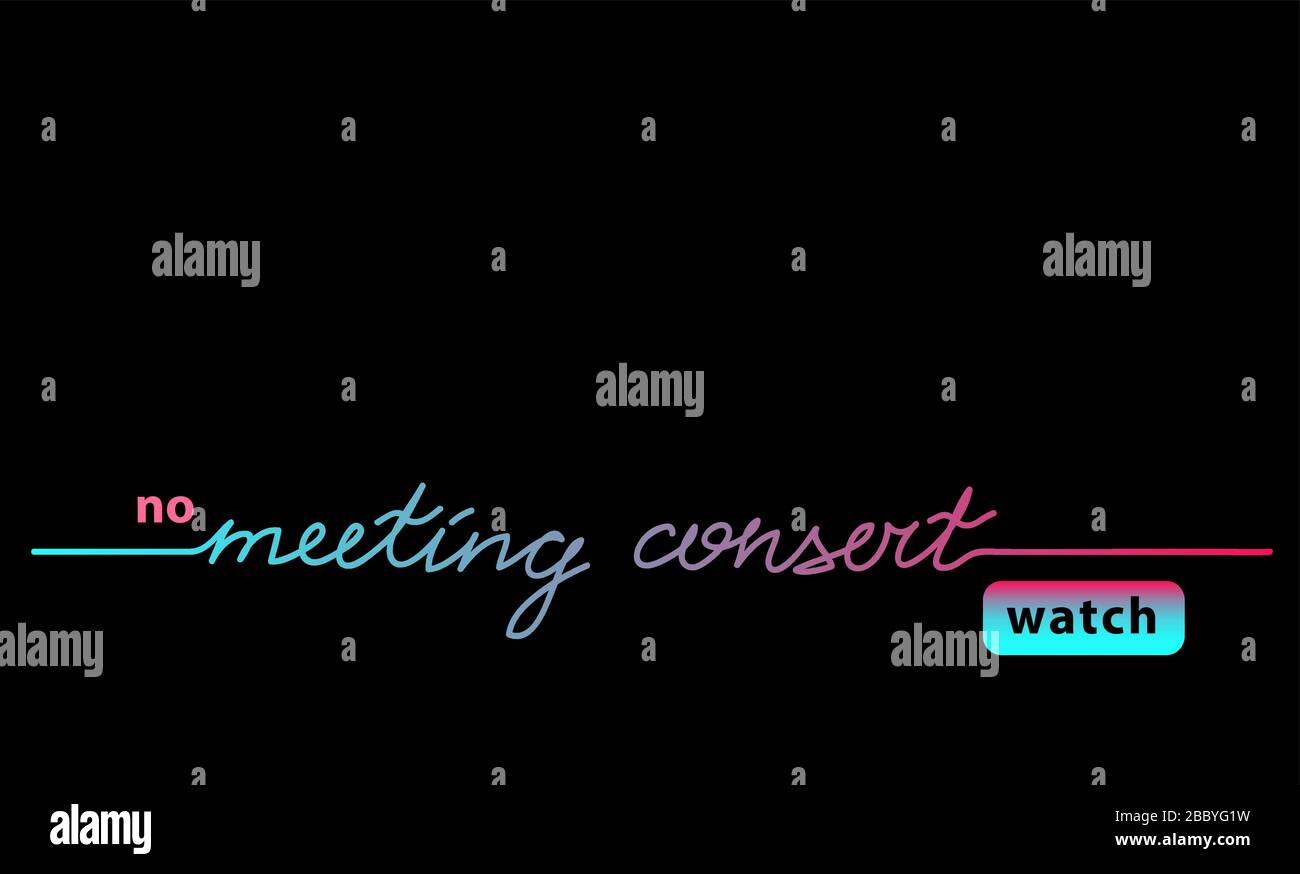 Pas de bannière web noire de concert de réunion, arrière-plan avec couleurs tiktok. Illustration de Vecteur