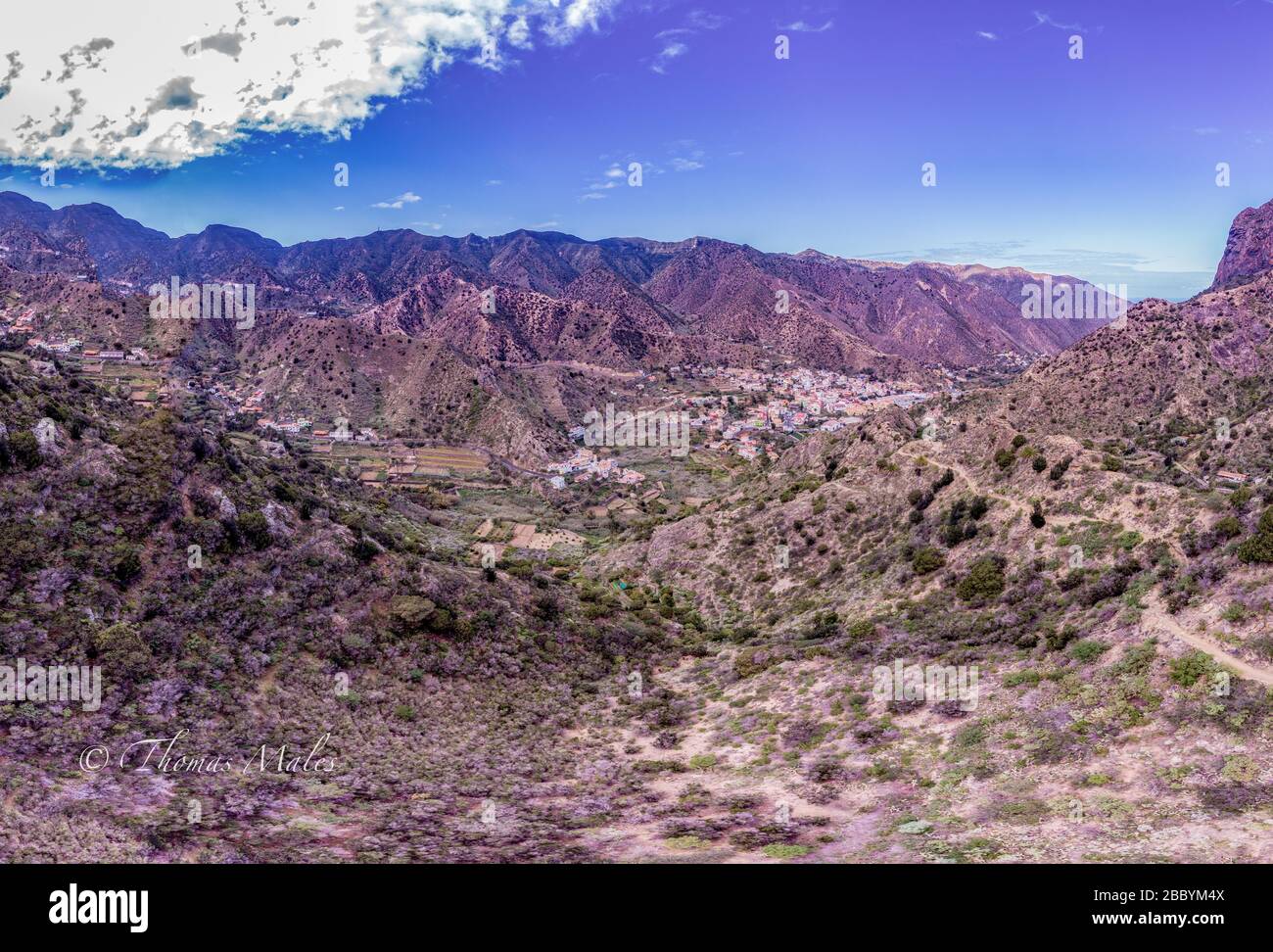 valle hermoso, la gomera, Espagne Banque D'Images
