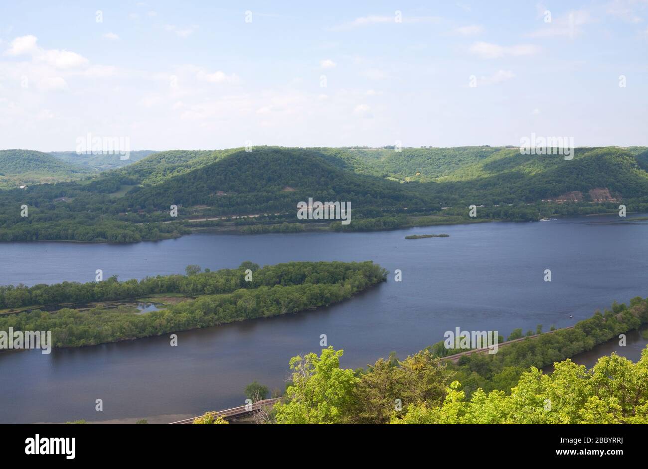 Paysage panoramique de la rivière Mississippi Banque D'Images
