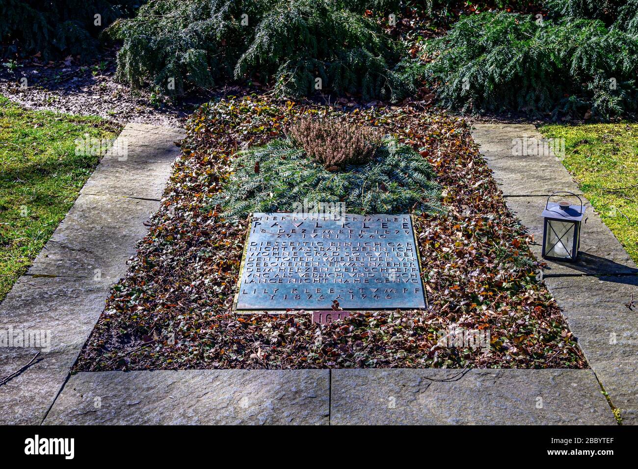 Tombe du peintre Paul Klee, Schosshaldenfriedhof, Berne, Canton de Berne, Suisse Banque D'Images