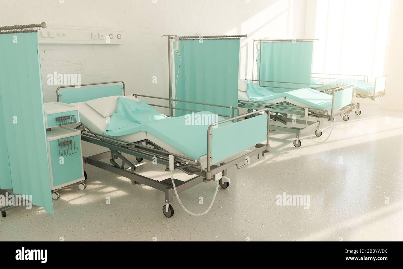 rendu en trois dimensions des soins intensifs hospitaliers Banque D'Images