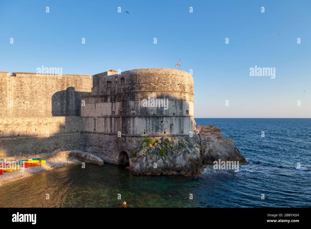 Le fort Bokar est considéré comme l'un des fort des murs de Dubrovnik en Croatie. Banque D'Images