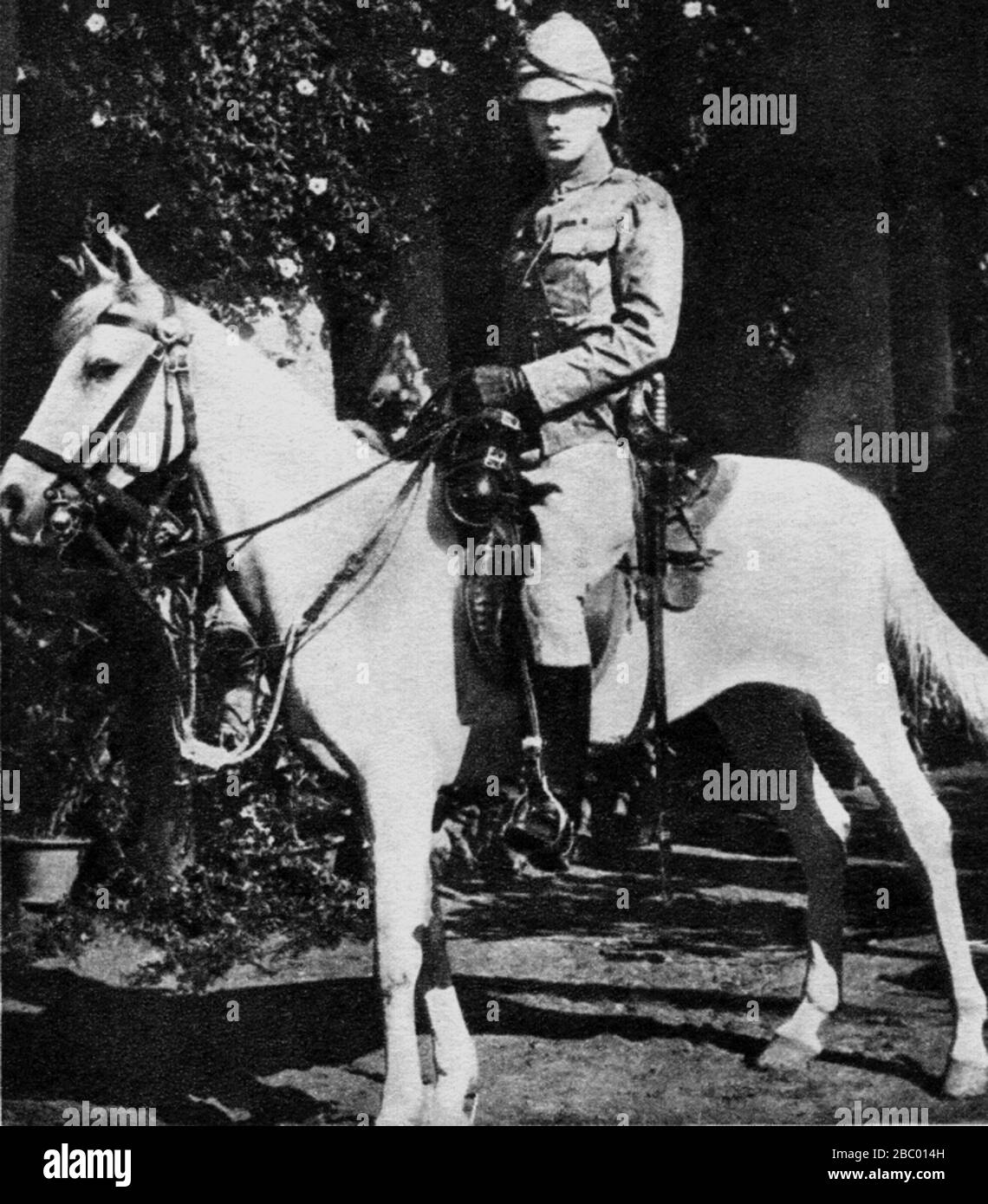 Winston Churchill dans les 4ème Hussars à Bangalore, Inde. 1896 Banque D'Images