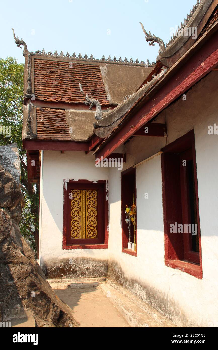 Temple Bouddhique Wat Chom (Si) à Luang Prabang (Laos) Banque D'Images