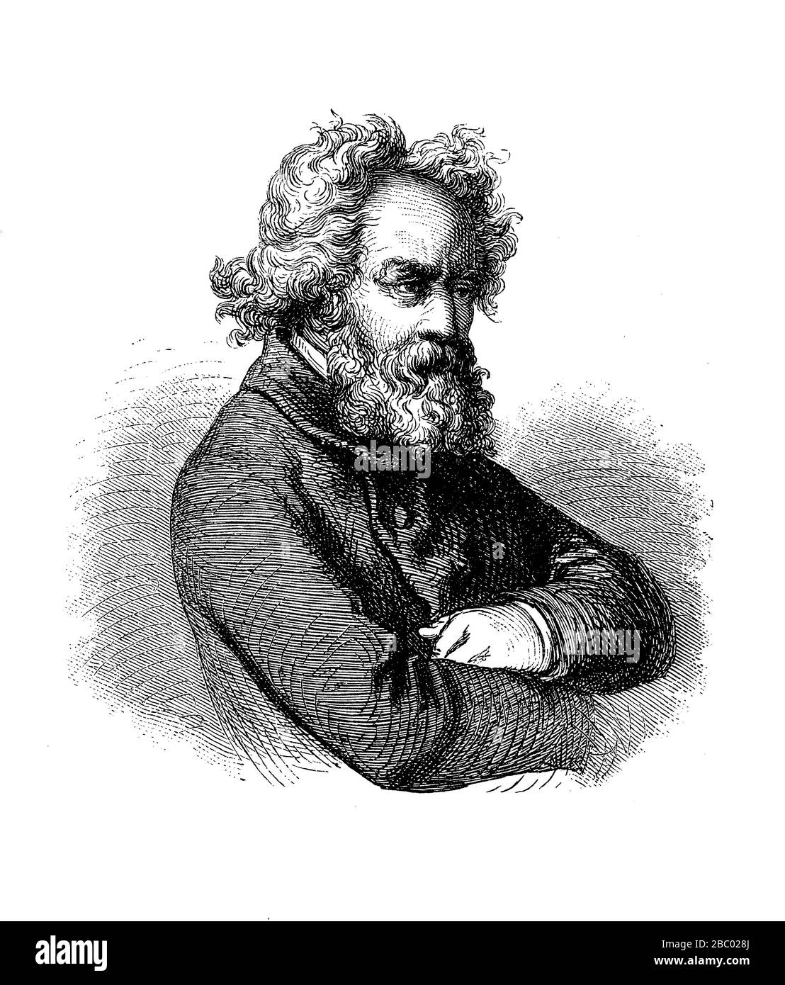 Portrait de Frédéric Sauvage ( 1786 - 1857) pionnier français du constructeur de bateaux dans l'invention des hélices marines à vis Banque D'Images