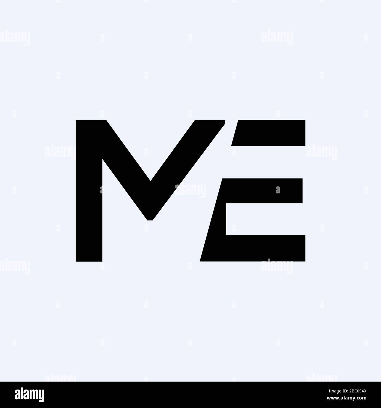 Modèle vectoriel de logo lettre ME initiale. Résumé lettre ME logo Design. Modèle vectoriel minimaliste de conception de logo professionnel à la mode lettre liée. Illustration de Vecteur