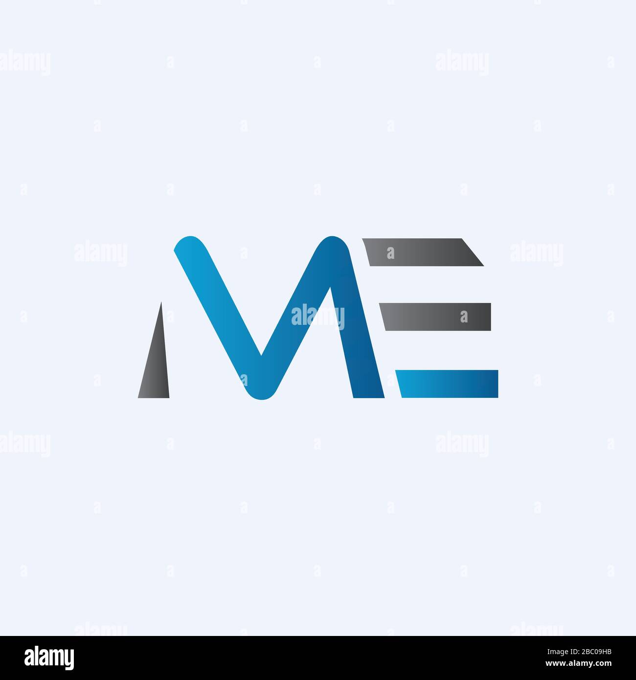 Modèle vectoriel de logo lettre ME initiale. Résumé lettre ME logo Design. Modèle vectoriel minimaliste de conception de logo professionnel à la mode lettre liée. Illustration de Vecteur