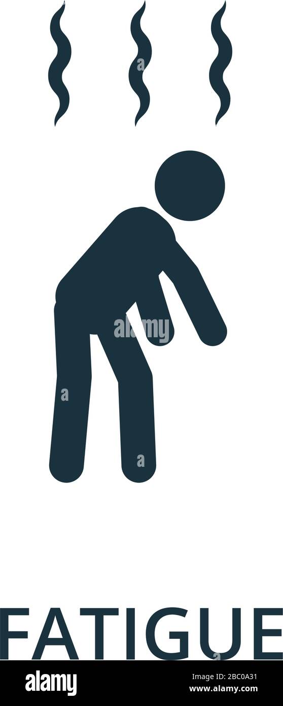 Icône fatigue. Illustration simple de la collection de coronavirus. Icône de fatigue créative pour la conception Web, les modèles, les infographies et bien plus encore Illustration de Vecteur