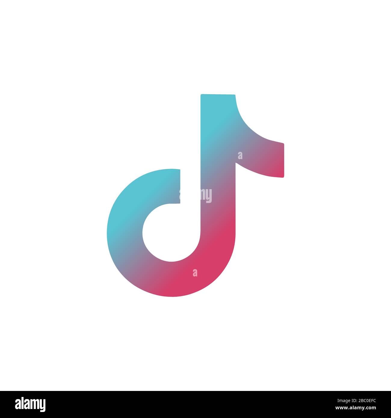 Icône Tik Tok. Icône de mélodie plate vectorielle tricolore isolée sur fond blanc. Design de l'icône musique, son, égaliseur. Icône des réseaux sociaux. Vecteur Illustration de Vecteur