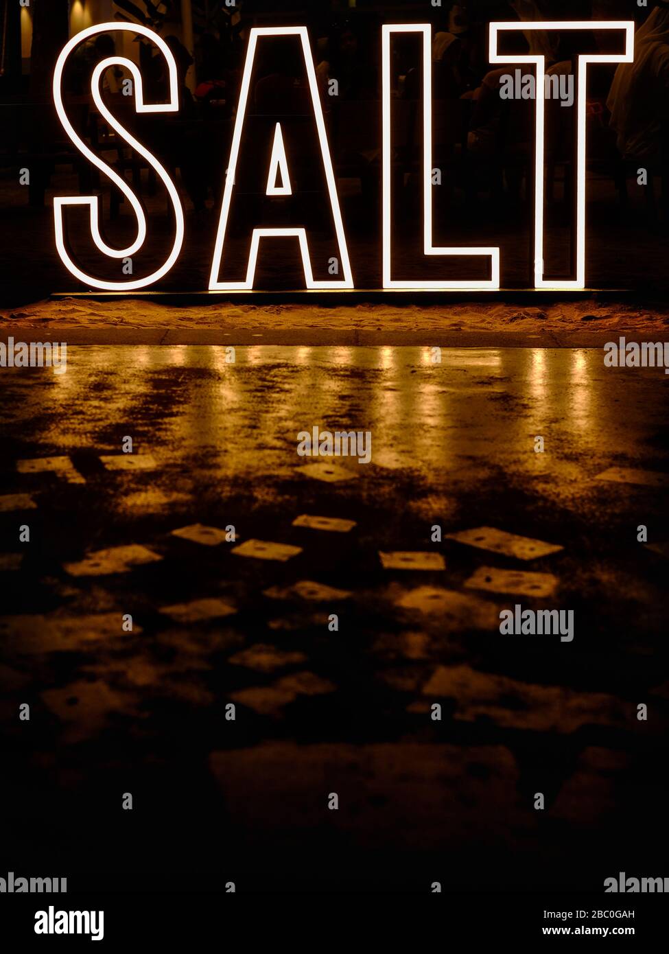 RESTAURANT SALT à Kite Beach, Dubaï, Émirats arabes Unis Banque D'Images