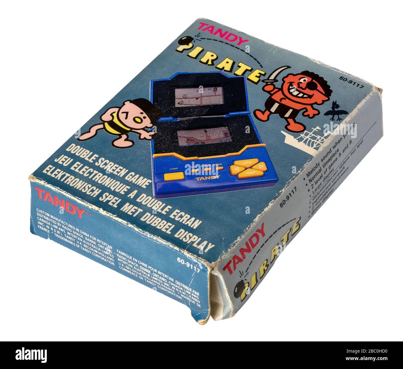 Vintage Tandy / radio Shack 'Pirate' (60-9118) jeu électronique portable avec double écran à partir de 1989. Banque D'Images