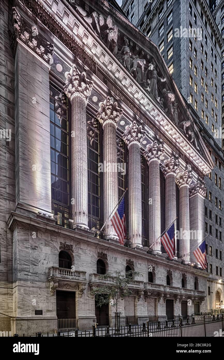 Bourse, New York, Manhattan, États-Unis Banque D'Images