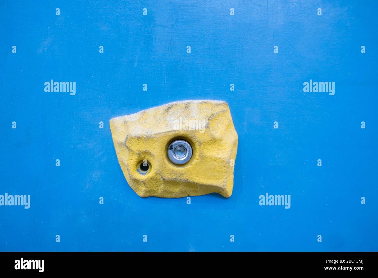 Gros plan sur une prise d'escalade Banque D'Images