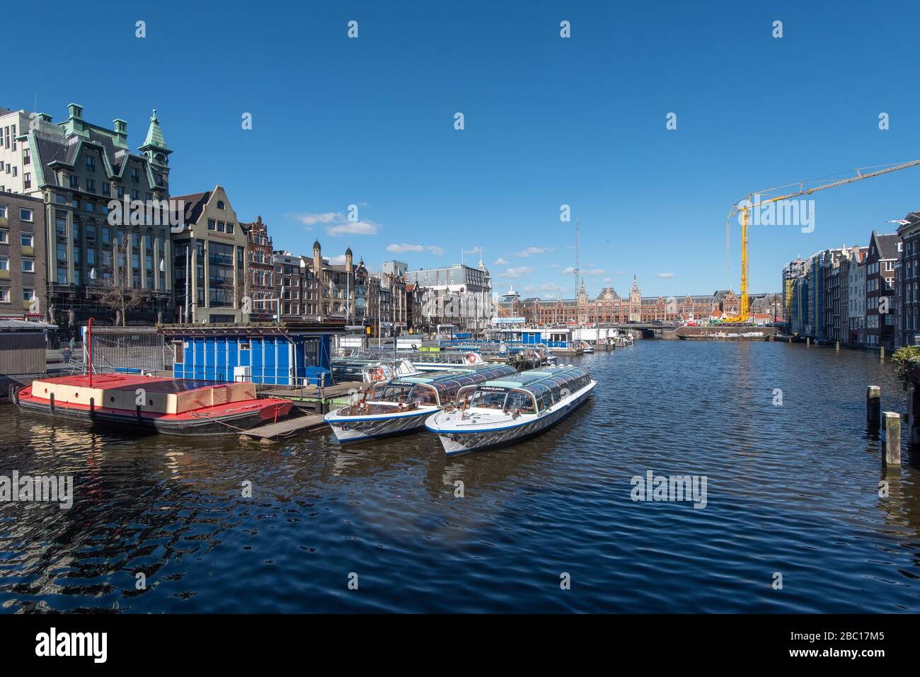 Pays-Bas. En raison du virus Corona, la ville est pratiquement vide. Banque D'Images