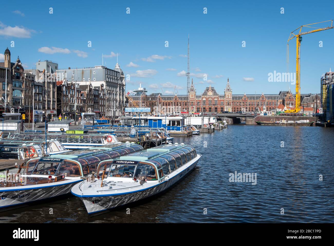 Pays-Bas. En raison du virus Corona, la ville est pratiquement vide. Banque D'Images
