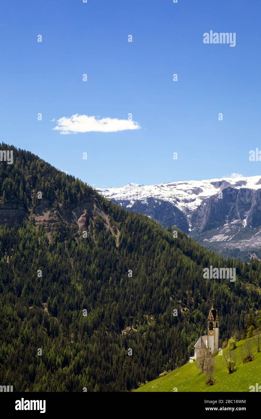 Vue panoramique sur la montagne à Val Badia, Alto Adige, Italie Banque D'Images