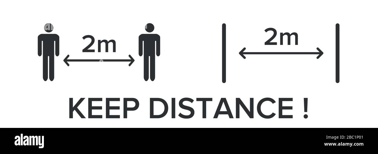 Distanciation sociale, garder la distance 2 mètres dans la société publique les gens de protéger de COVID-19 coronavirus épidémie de propagation concept, conception Infographique distance loin dans la réunion avec les agents pathogènes virus vecteur eps 10 Illustration de Vecteur