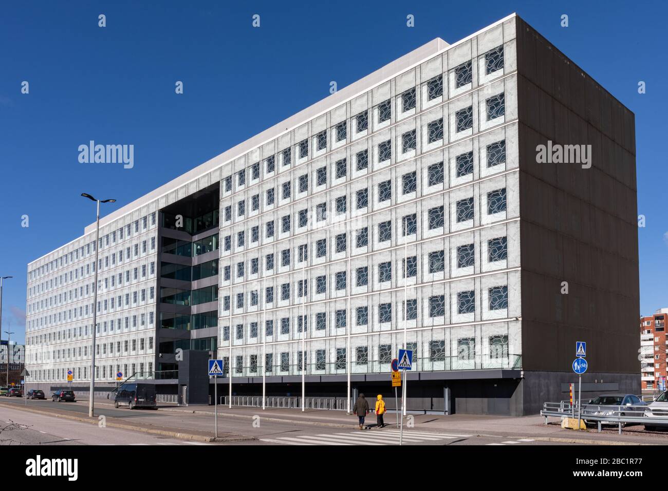 L'Agence nationale finlandaise pour l'éducation du district d'Hakaniemi, à Helsinki, en Finlande Banque D'Images