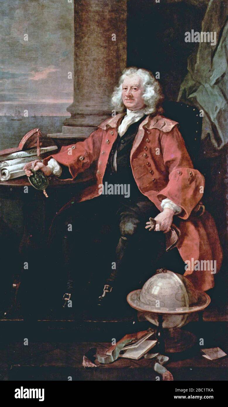 THOMAS CORAM (c 1668-1751) capitaine de mer et philanthrope qui a construit l'hôpital fondateur de Londres Banque D'Images