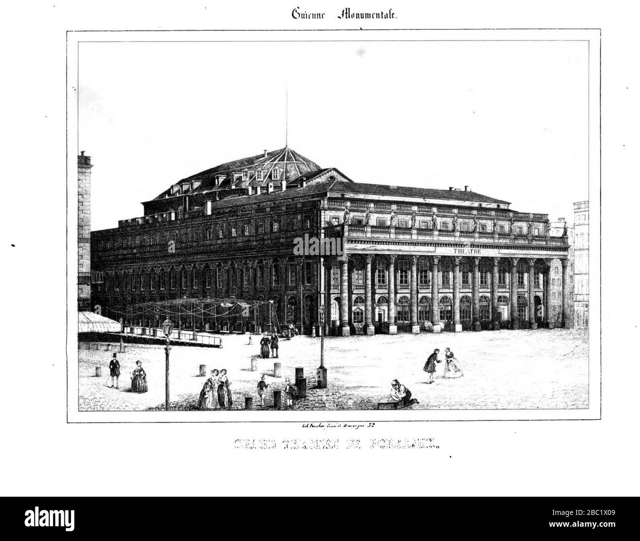 Grande théâtre de Bordeaux. Banque D'Images