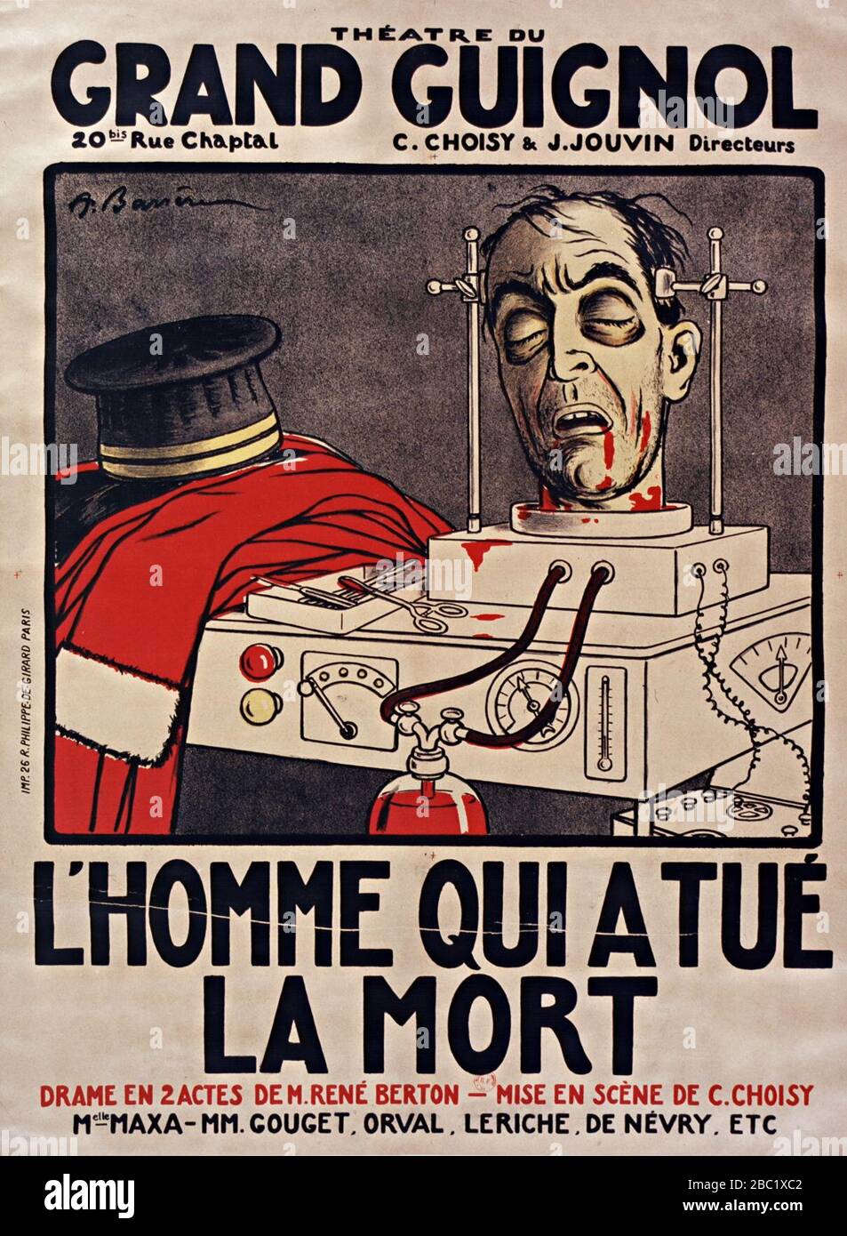 Grand-Guignol-l'homme qui est une tué la mort-1928. Banque D'Images