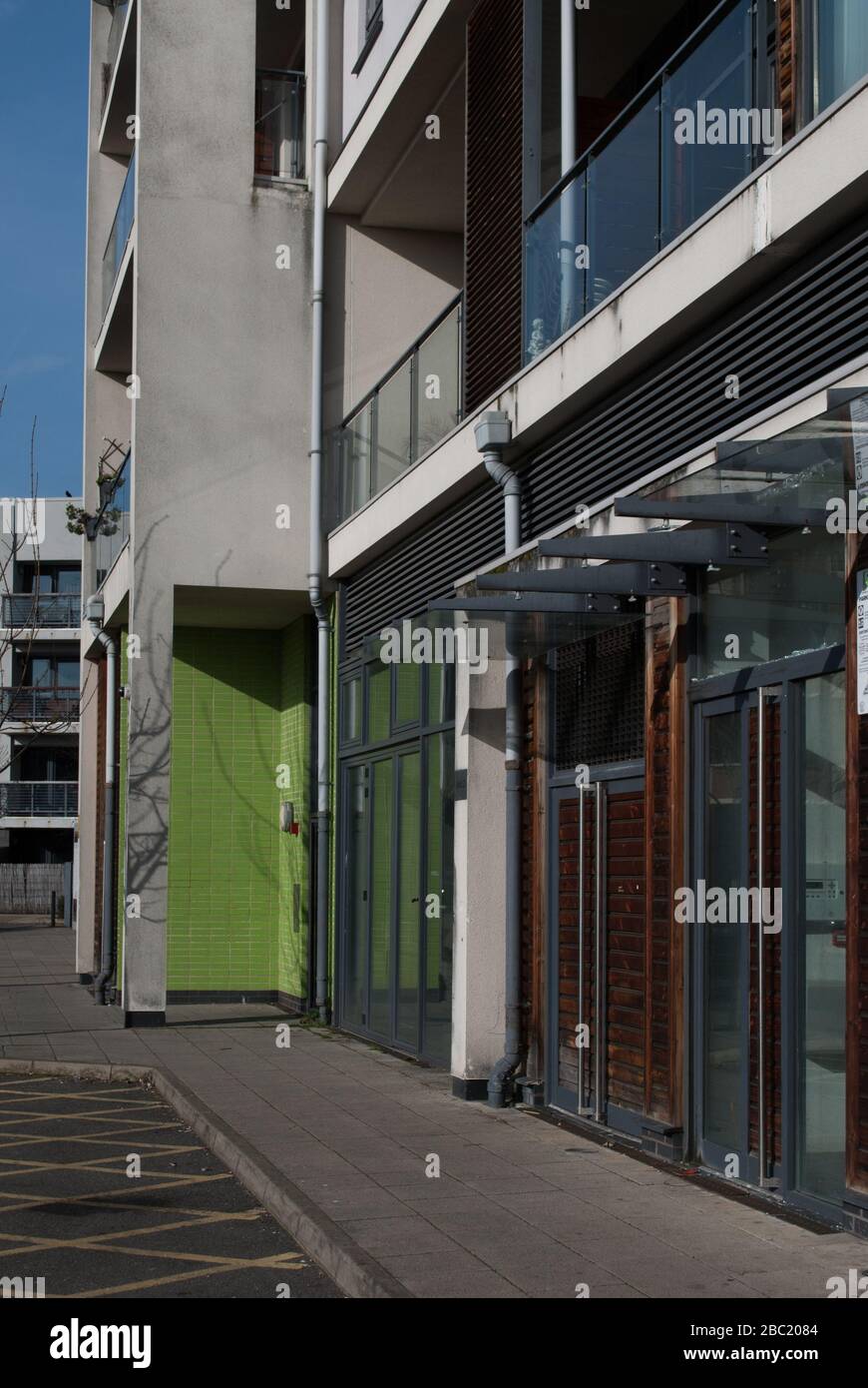 BPTW Architects Tesla court, Factory Quarter Wimple Way, East Acton, Londres, Banque D'Images