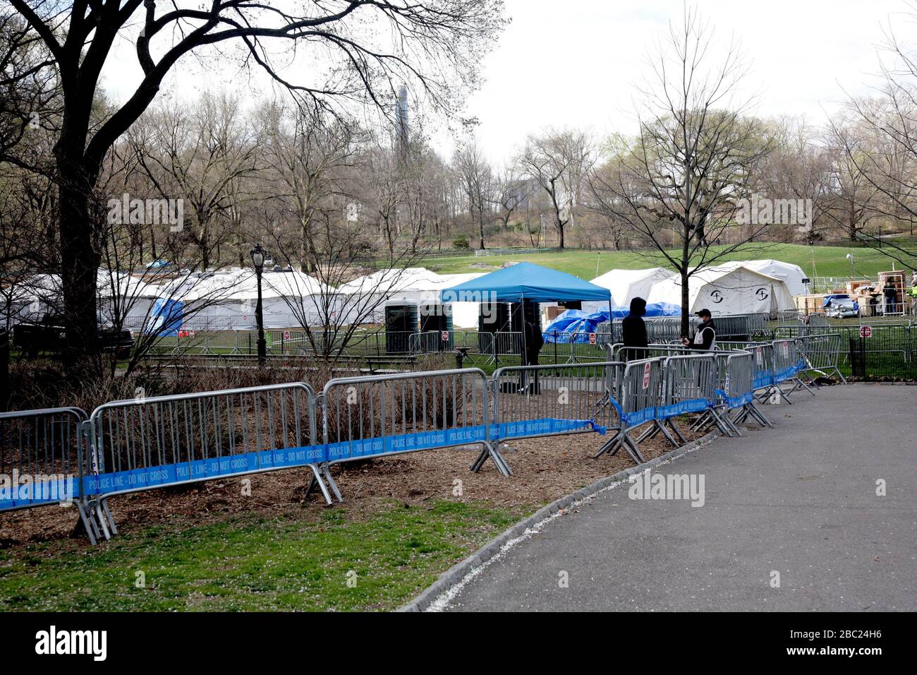 Central Park Emergency Field Hospital, New York, États-Unis Banque D'Images