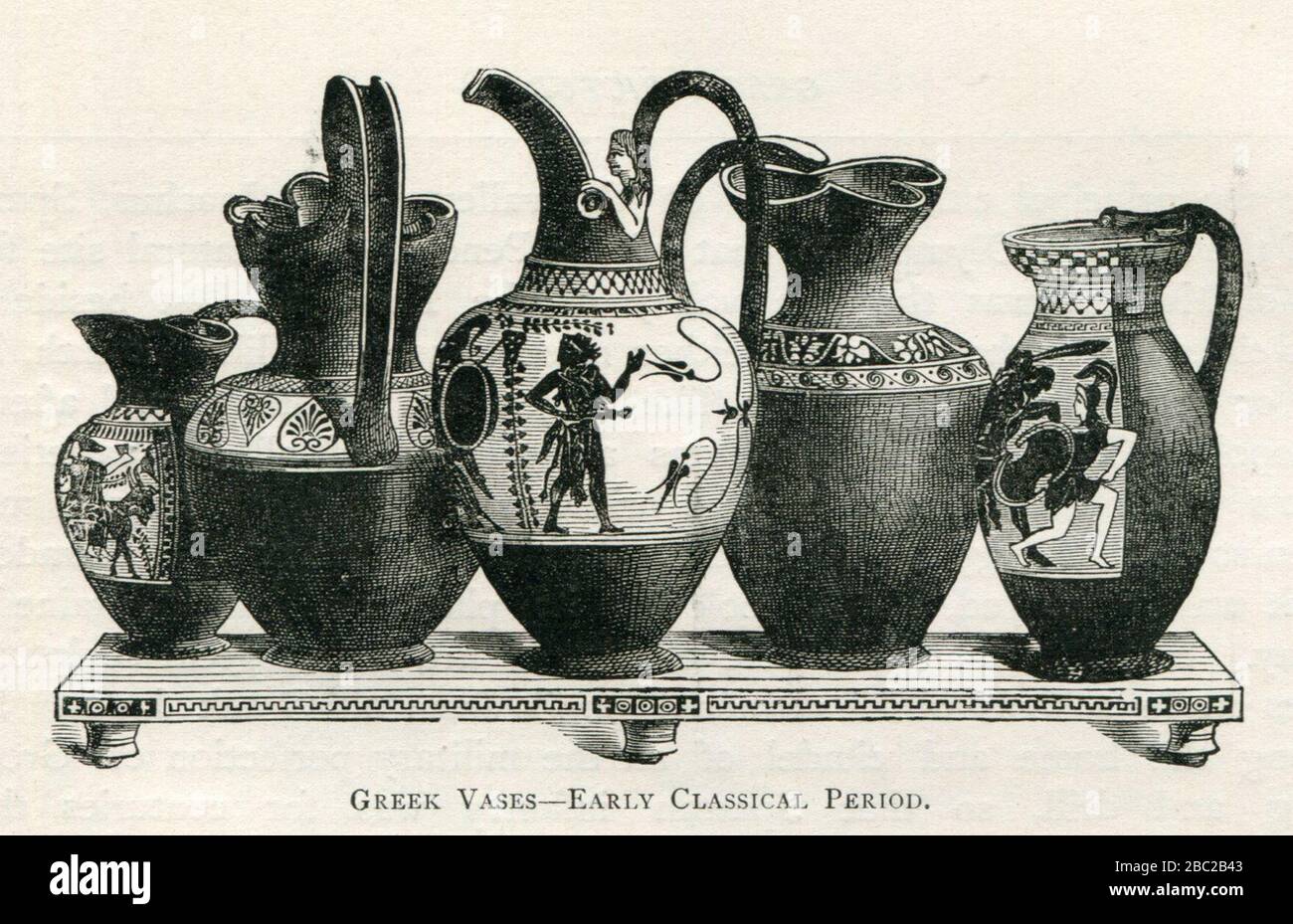 Vases grecs - début de la période classique - Mahathy John Pentland - 1890. Banque D'Images