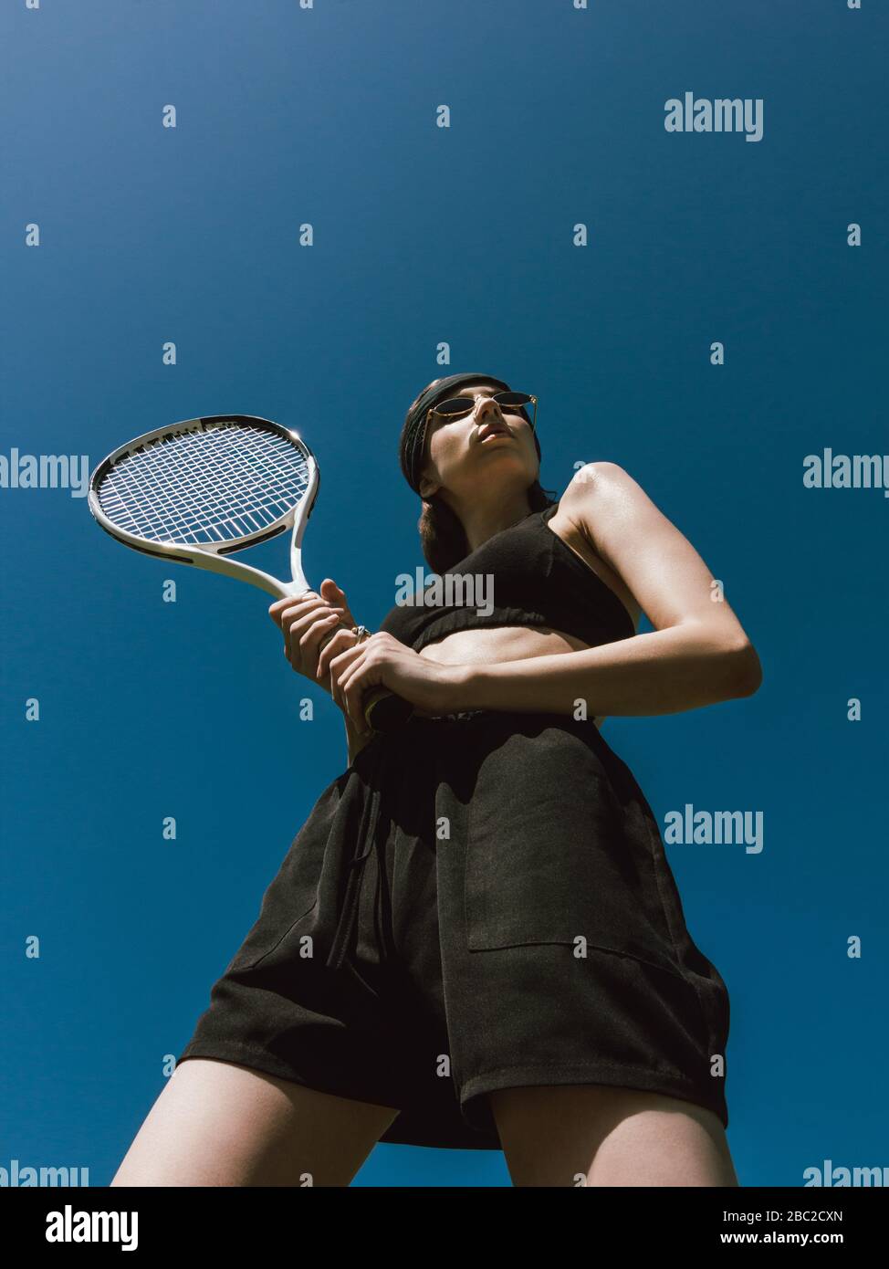 Poster Jeune joueur de tennis femme 