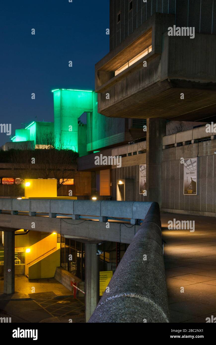 Détail architectural de l'extérieur en béton armé à Hayward Gallery, Southbank Center, Belvedere Rd, Bishop's, Londres   8XX Banque D'Images