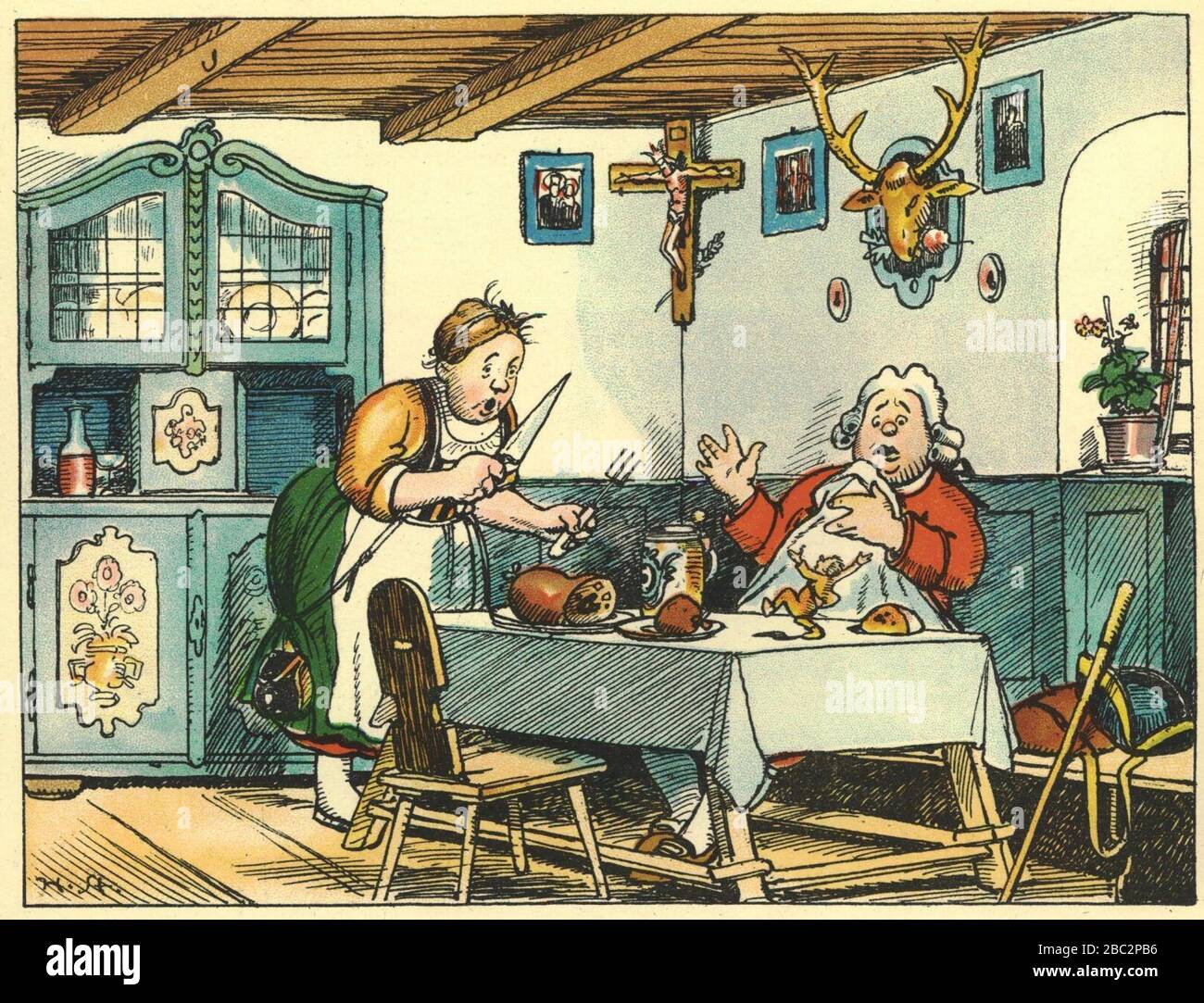 Grimm,le-voyage-du-petit-poucet-12. Banque D'Images