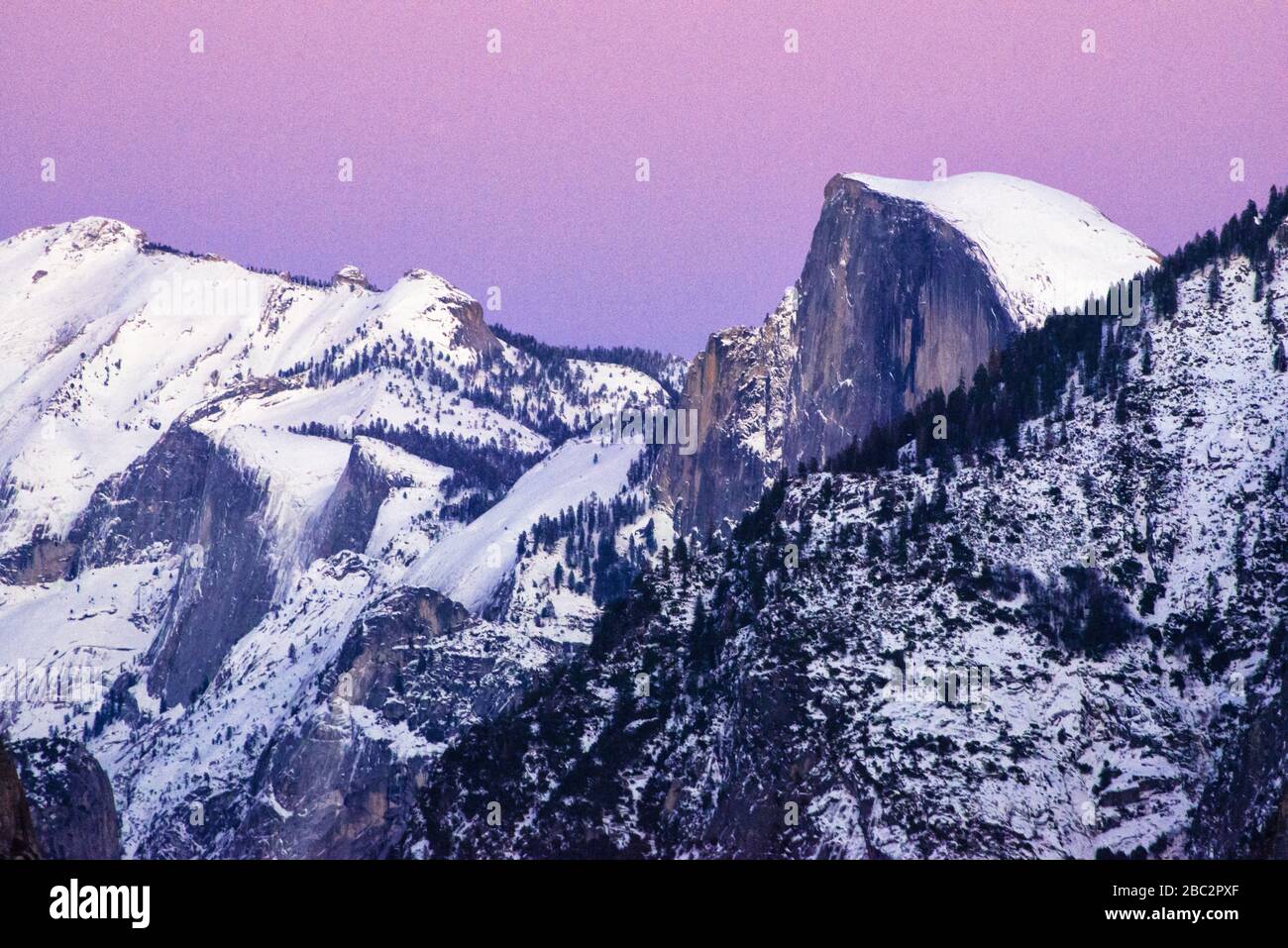 Half Dome, Yosemite, hiver Banque D'Images