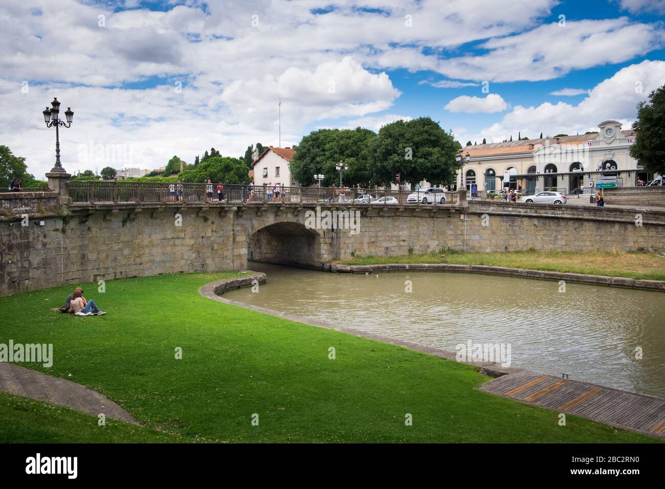 Pont Marengo à Carcassonne Aude France Banque D'Images