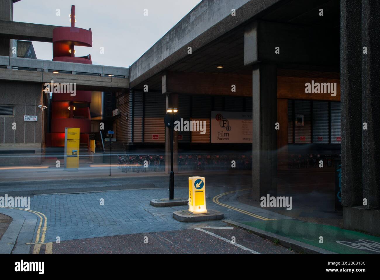 Brutalisme béton Entleback Herron Chalk Rear Upper Ground South Bank Hayward Gallery, Southbank Center, Belvedere Rd, Bishop's, Londres   8XX Banque D'Images