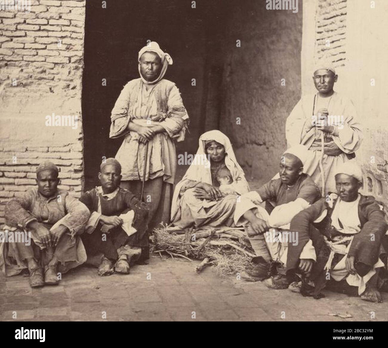 Groupe de Hazaras en 1878-1880 (616 x 510). Banque D'Images