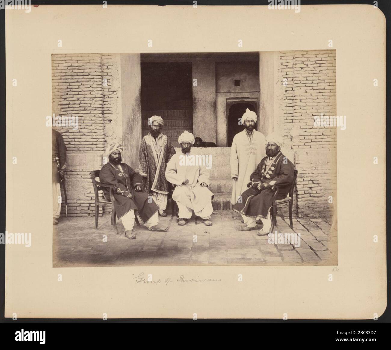 Groupe de Pārsīwans en 1878-1880. Banque D'Images