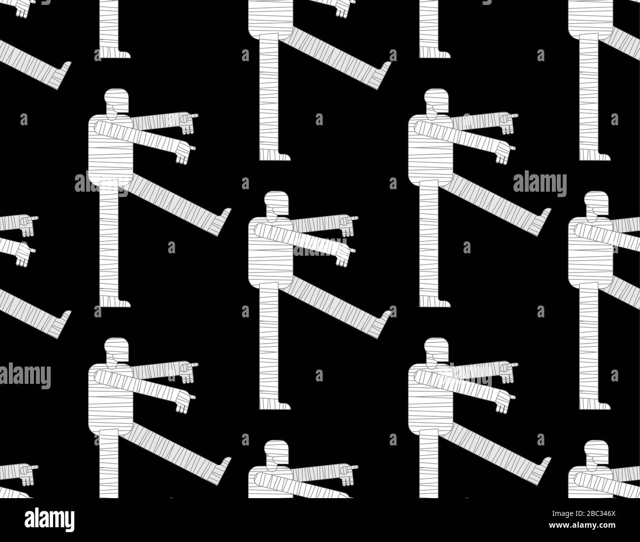 Motif maman sans couture. Halloween bande dessinée arrière-plan zombie. Texture vectorielle Illustration de Vecteur