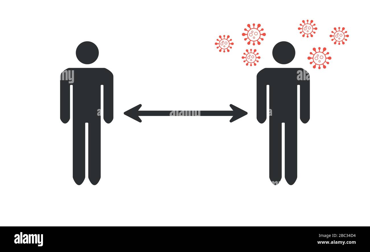 Mesure de protection contre le coronavirus. COVID-19 conseils sur la maladie pour le public. Icône, signe, pictogramme dans un style simple. Concept de virologie médicale. Isolé sur un fond blanc eps 10 Illustration de Vecteur