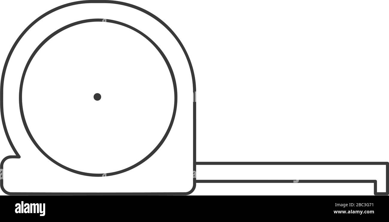 Vecteur d'icône de mesure de bande isolé Illustration de Vecteur