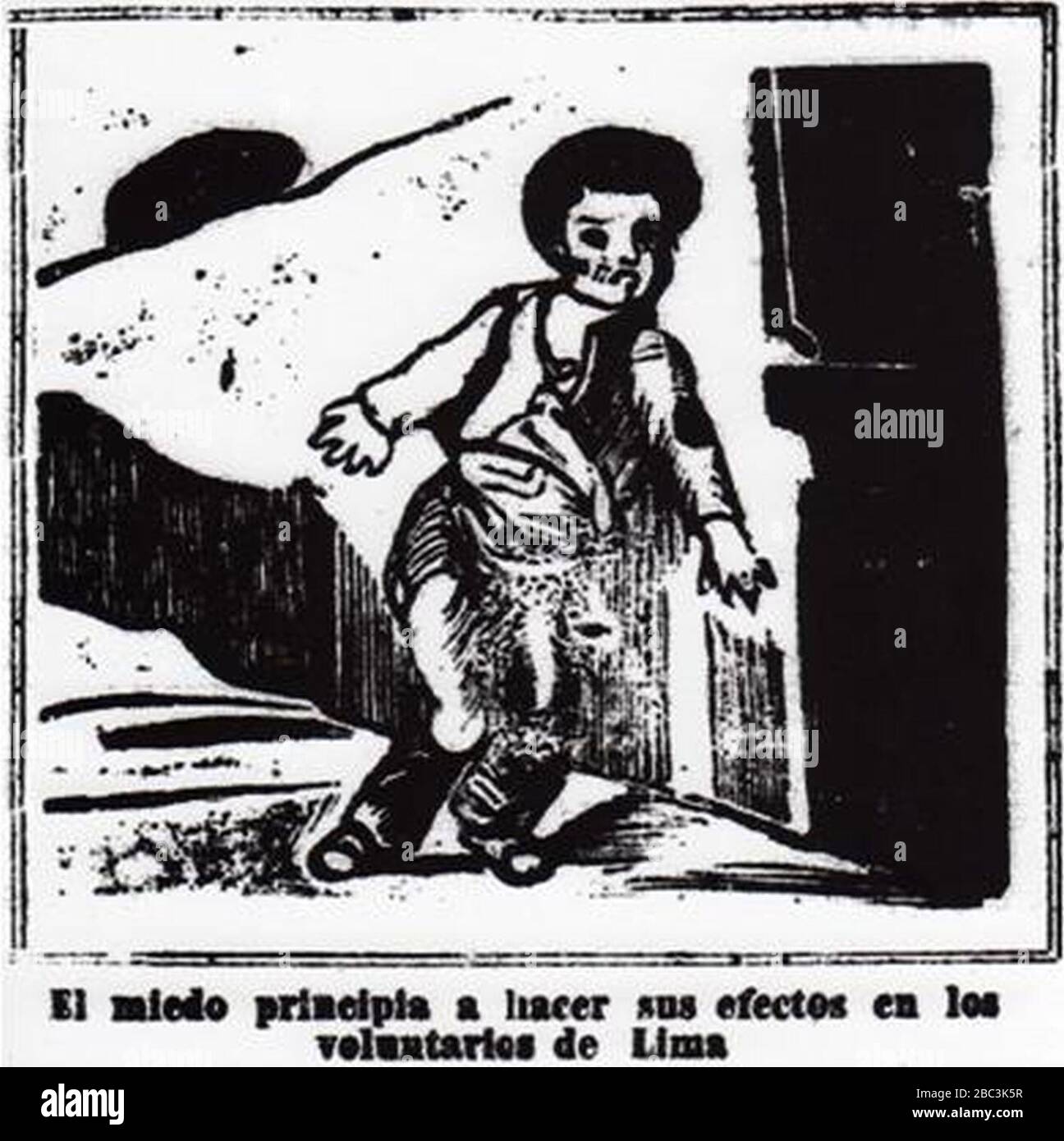 Guerra del pacífico 1879-1884 Caricatura 64. Banque D'Images