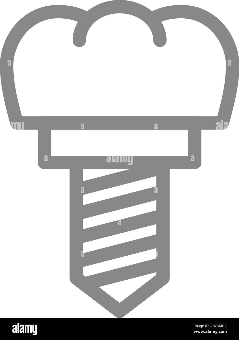 Icône de ligne d'implant dentaire. Restauration des dents, soins de la cavité buccale, symbole de traitement Illustration de Vecteur Icône de ligne d'implant dentaire. Restauration des dents, soins de la cavité buccale, symbole de traitement Illustration de Vecteur